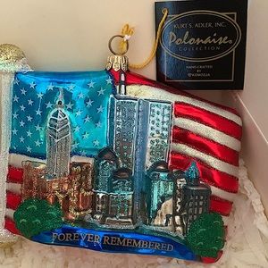 NEW KURT ADLER POLONAISE STARS & STRIPES Christmas ornament  FLAG USA AP 1479